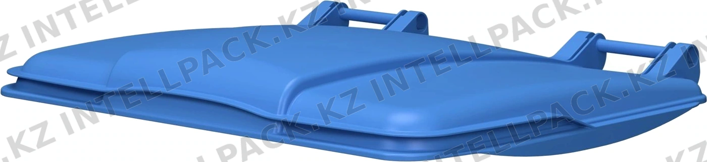 Крышка для мусорного контейнера 1100 л iPlast синяя