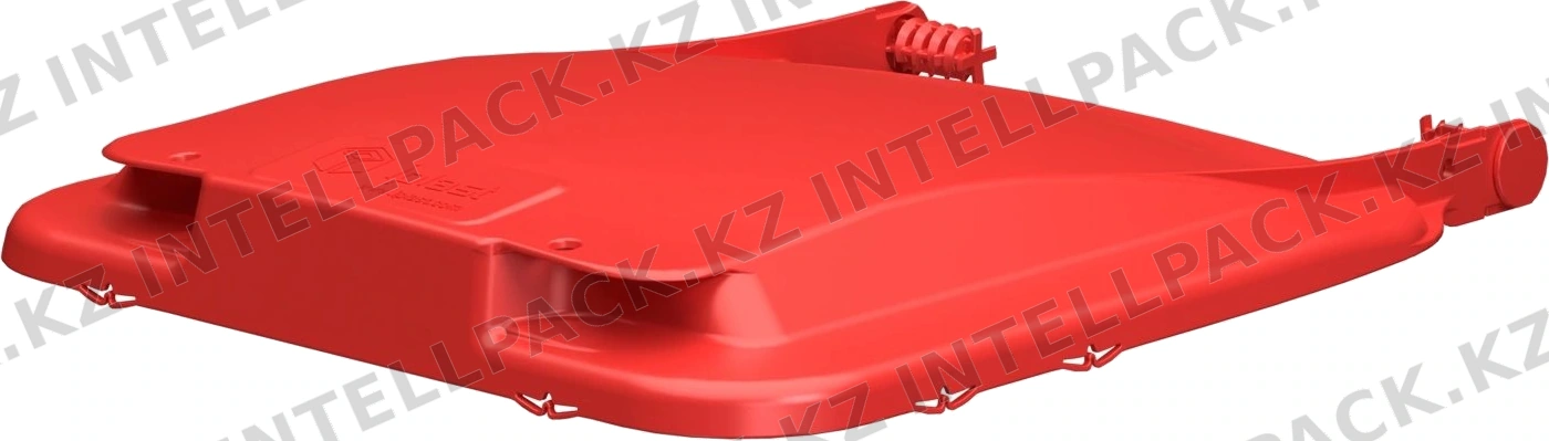 Крышка для мусорного контейнера 120 л (Light) iPlast красная c осями для крепления