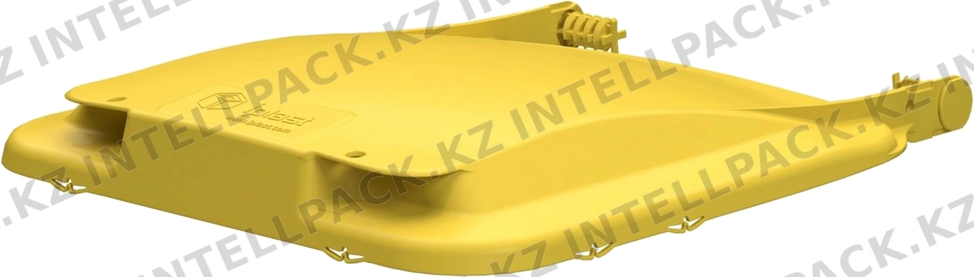 Крышка для мусорного контейнера 120 л (Light) iPlast жёлтая c осями для крепления