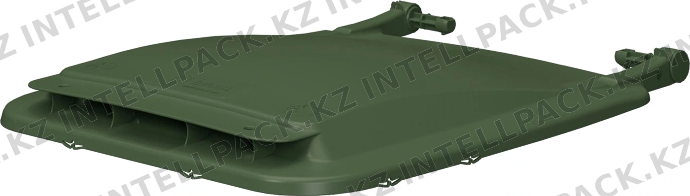 Крышка для мусорного контейнера 240 л (Light) iPlast зелёная c осями для крепления