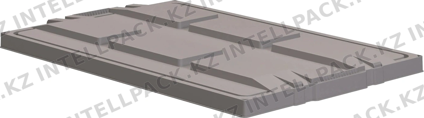 Крышка разборного контейнера Polybox 1200х800х50 мм iPlast серая NEW (05.014)