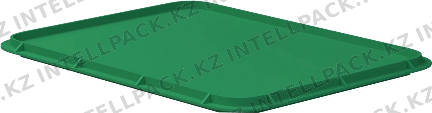 Крышка пластиковая 435х335 мм iPlast зелёная ЭКО для пищевого ящика 12.431 N1 (50.531.1)