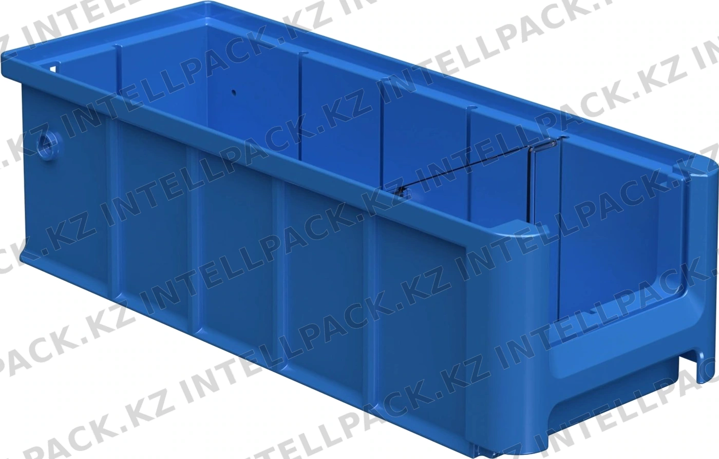 Полочный контейнер SK-3109 300х117х90 мм iPlast голубой с 1 поперечной перегородкой