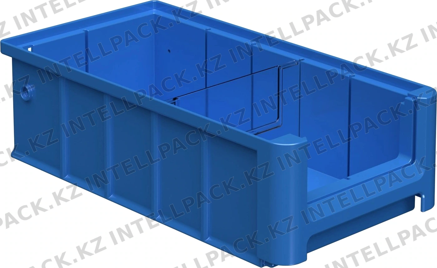 Полочный контейнер SK-31509 300х155х90 мм iPlast голубой с 1 поперечной перегородкой