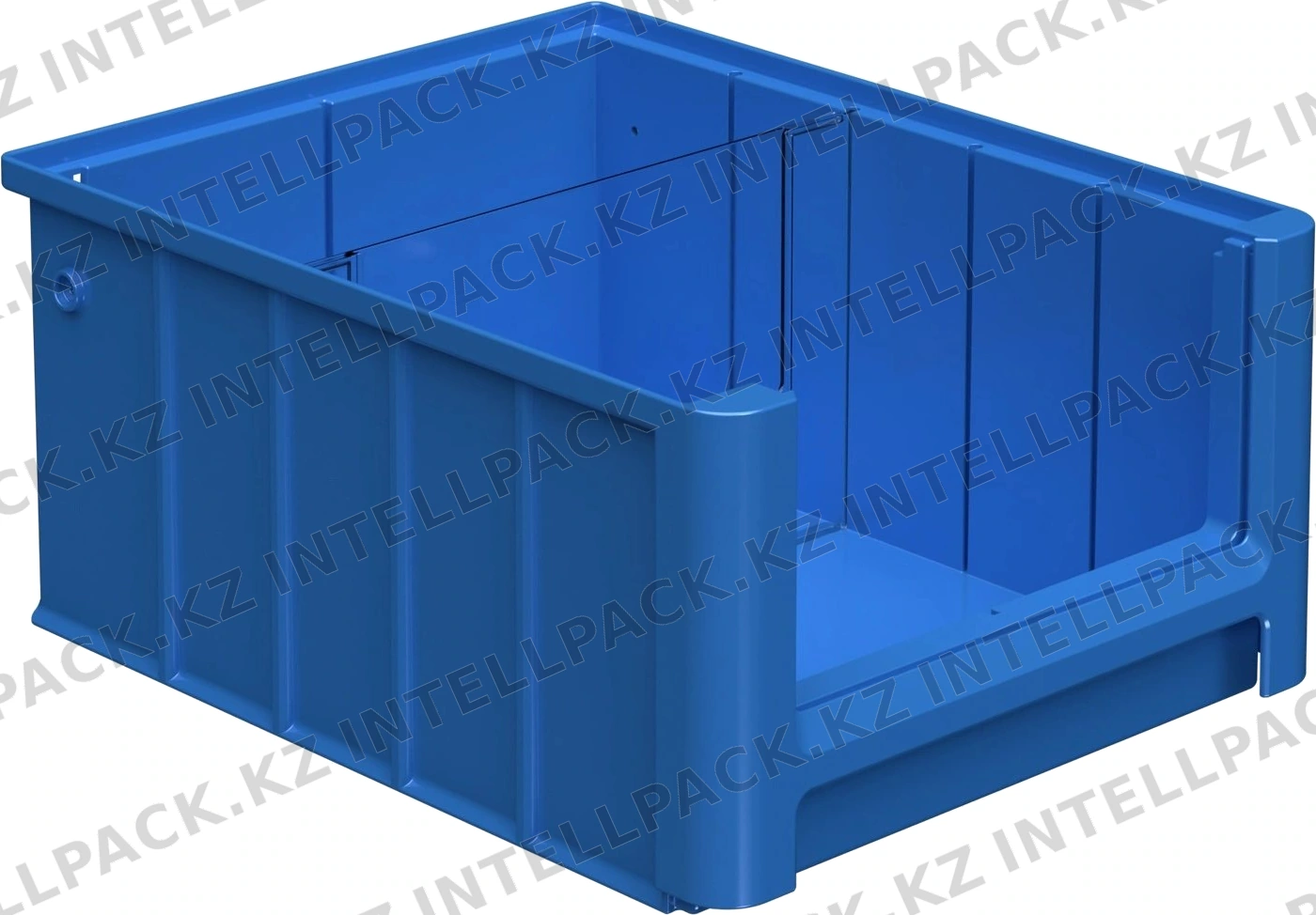 Полочный контейнер SK-3214 300х235х140 мм iPlast голубой с 1 поперечной перегородкой