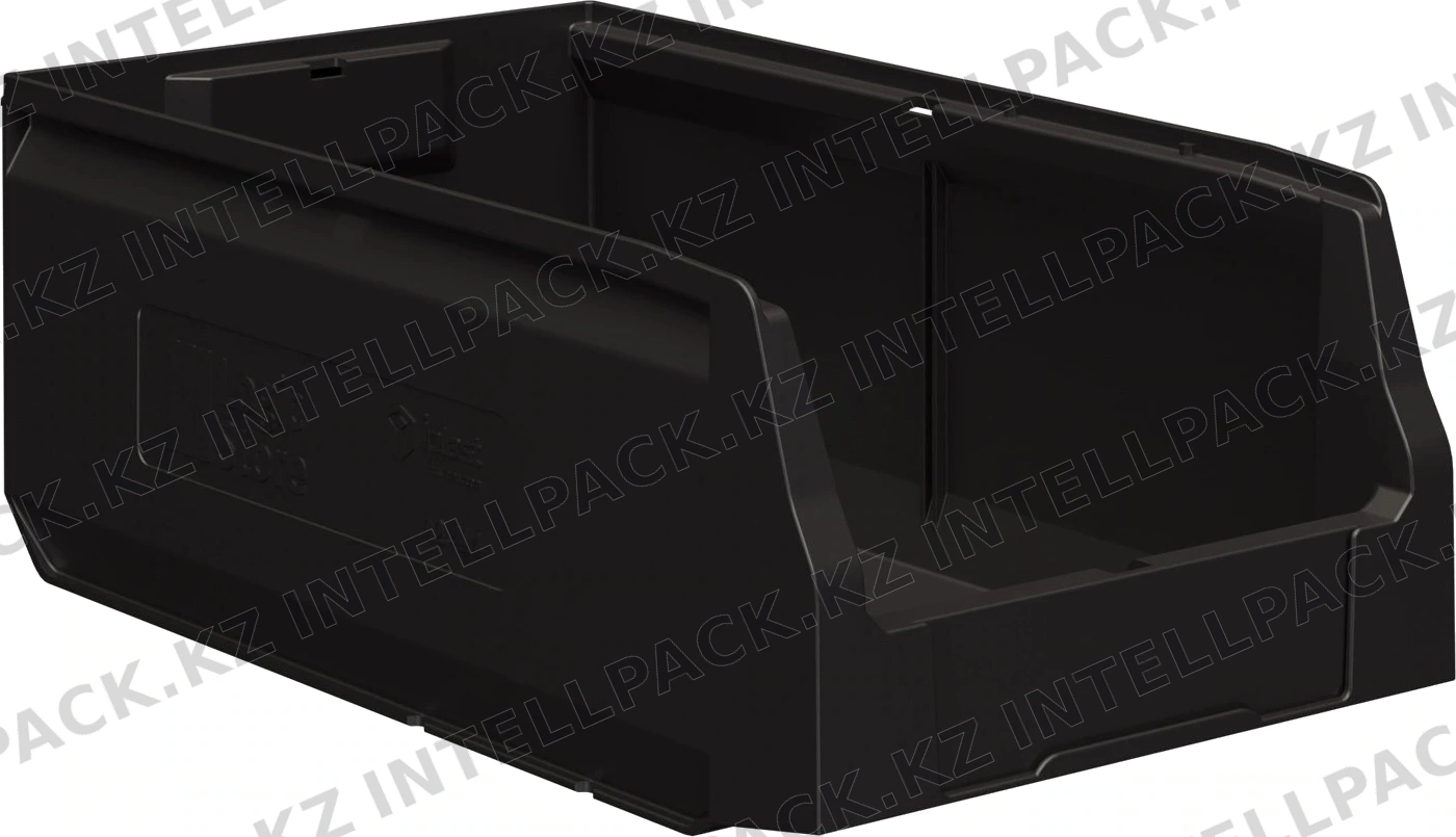 Складской лоток Logic Store 400x225x150 мм iPlast чёрный ЭКО