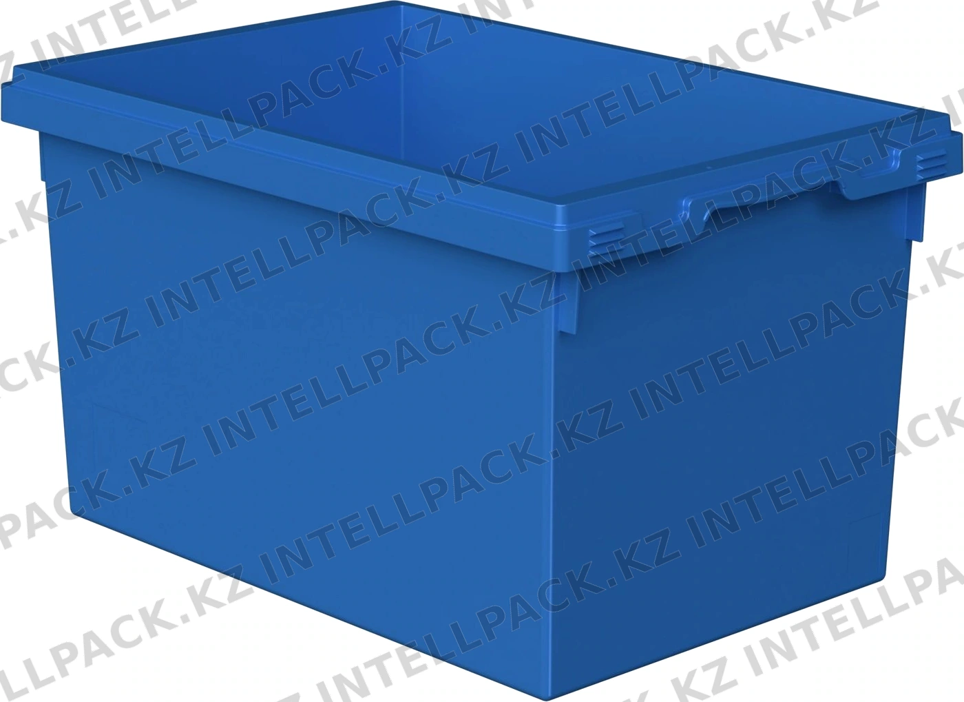 Вкладываемый контейнер INSTORE KV-6432 600x400x320 мм iPlast голубой со сплошным дном