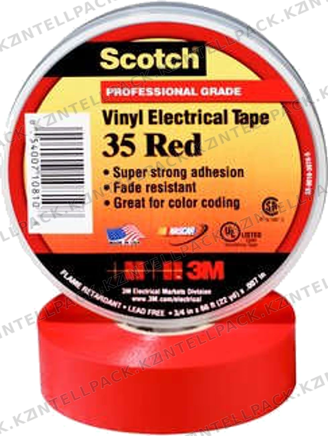 Scotch® 35 Изолента ПВХ Высшего Класса, красная