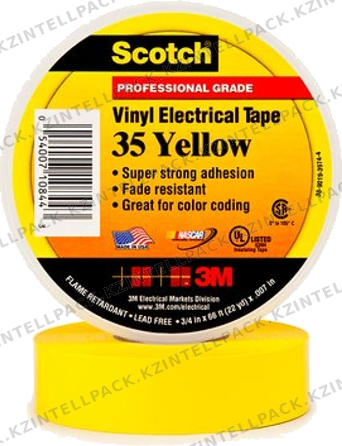 Scotch® 35 Изолента ПВХ Высшего Класса, желтая