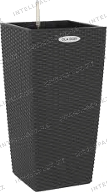 Кашпо RATTAN OLA DOM 14 л антрацит